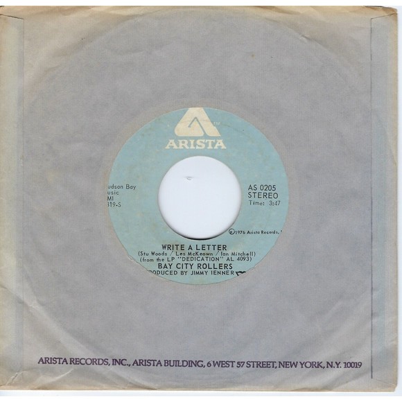 Bay City Rollers 45 I Only Want To Be With You/Write A Letter on Arista EX Rock - Picture 2 of 2